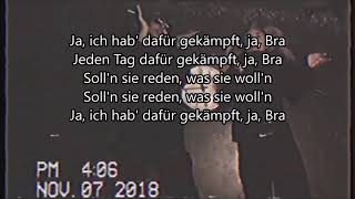 Capital bra - GEKÄMPFT feat. LaLu (Lyrics Video)