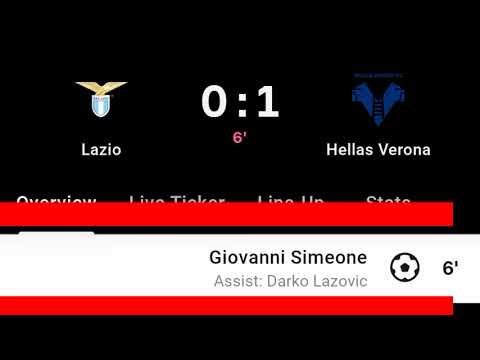 Gol de Giovanni Simeone vs Lazio | Lazio Vs Hellas Verona | 0-1 |
