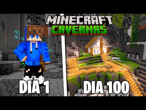 SOBREVIVI 100 DIAS NAS CAVERNAS DO MINECRAFT - O FILME
