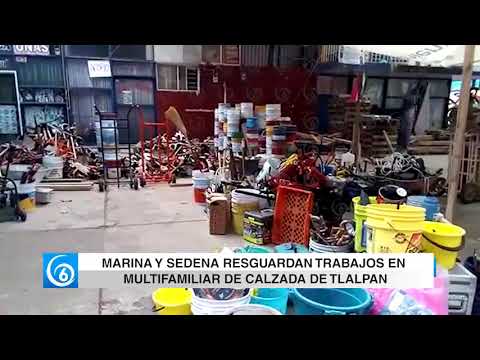 Continúan los trabajos de rescate en el multifamiliar de Tlalpan