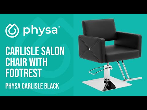 video - Scaun de salon Carlisle cu suport pentru picioare - înălțime scaun 45 - 55 cm - 150 kg - negru