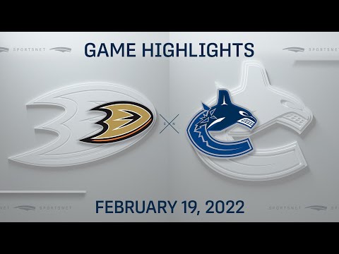 NHL Highlights | Ducks vs. Canucks - Feb. 19, 2022