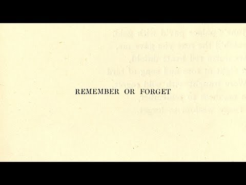 Remember Or Forget // LYRIC VIDEO // Benjamin Longman // The Garden Of Song