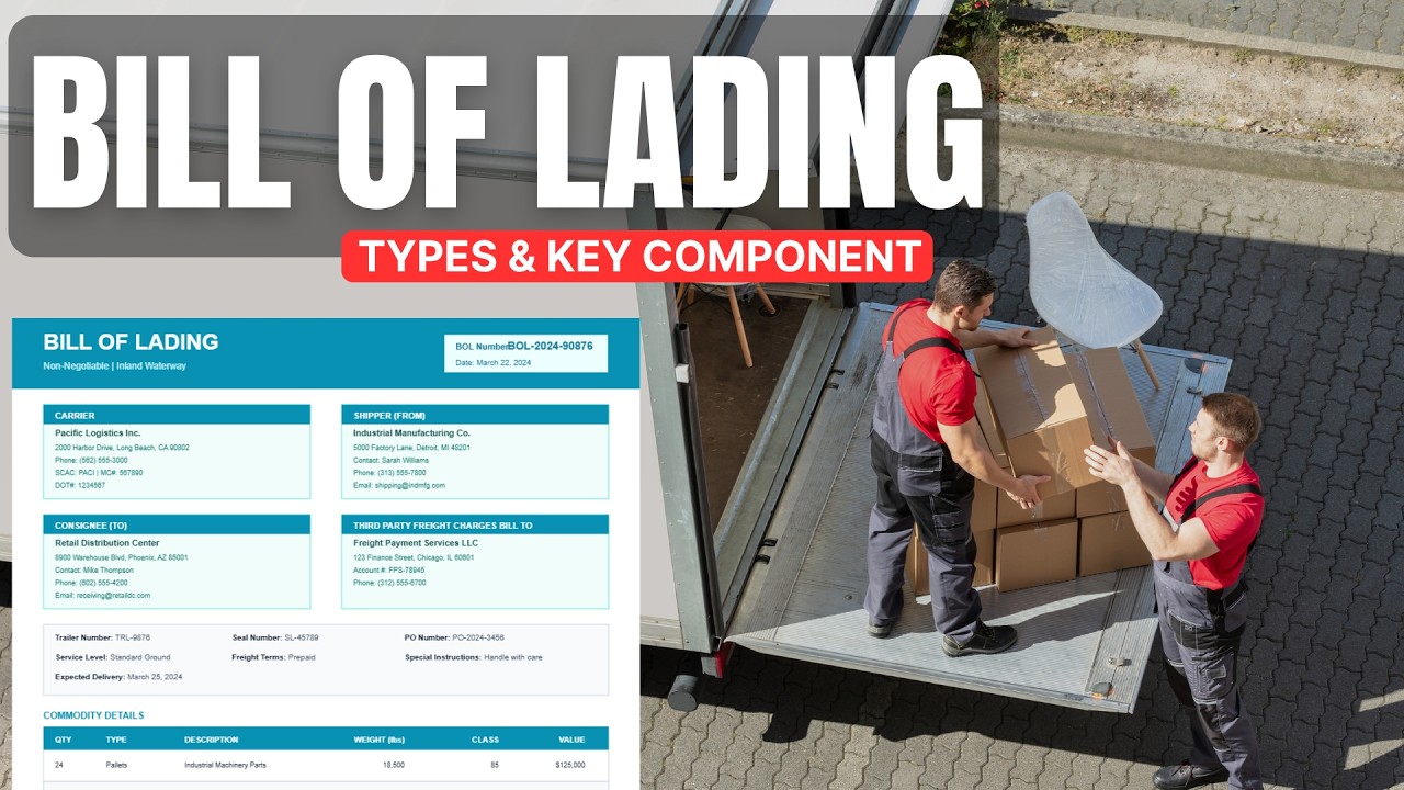 Bill of Lading Explained (BOL) | Types, Components & Full Beginner Guide | Shipping Document