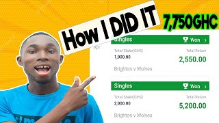 How I won 7750ghc using this strategy on Sportybet - Win bet with this trick - Betting Tricks