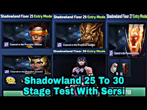 Sersi Shadowland Challenge | SL Stage 25 To 30 Test With Sersi - Marvel Future Fight