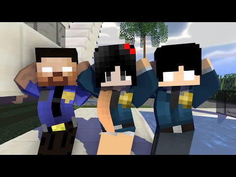 MONSTER SCHOOL :CHICKEN WING MEME HEROBRINE POLICE FAMILY - MINECRAFT ANIMATION