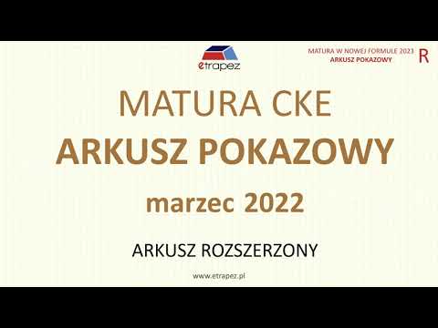 Arkusz pokazowy marzec 2022 (poziom rozszerzony). Matura 2023 CKE matematyka - nowa formuła