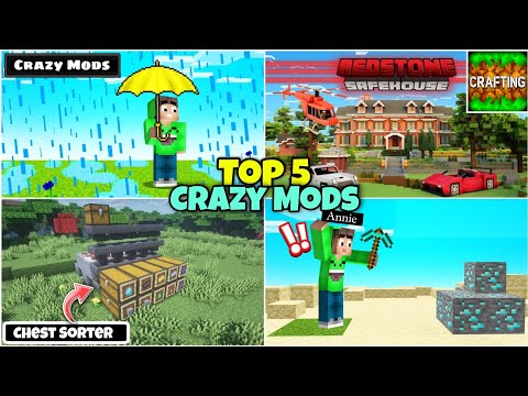 Top 5 Crazy Minecraft Mods For Crafting And Building | Top 5 Crazy Crafting And Building Mods