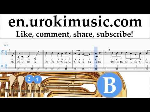 Tuba lessons Ariana Grande - No Tears Left To Cry Sheet Music Tutorial um-ih352
