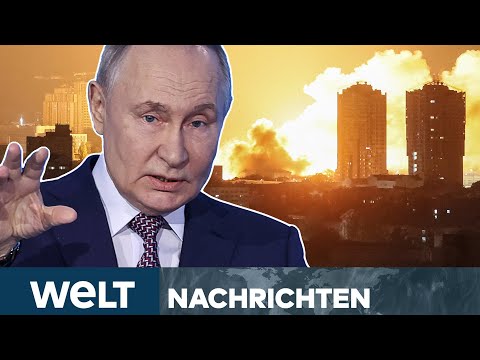 PUTINS KRIEG: Russlands Rache! Heftige Angriffe! Drohnen und Raketen treffen Ukraine | WELT STREAM