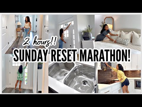 SUNDAY RESET ROUTINE MARATHON || CLEANING MOTIVATION || CLEAN WITH ME