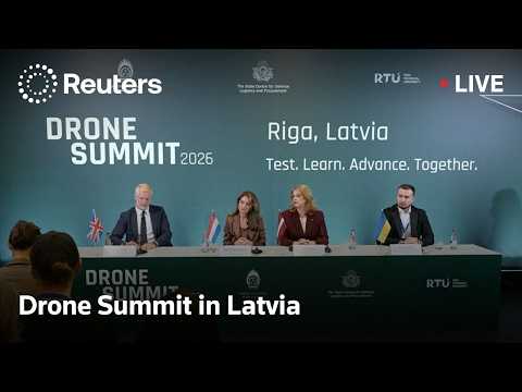 Video Thumbnail: LIVE: Latvia hosts Drone Summit with European defense officials