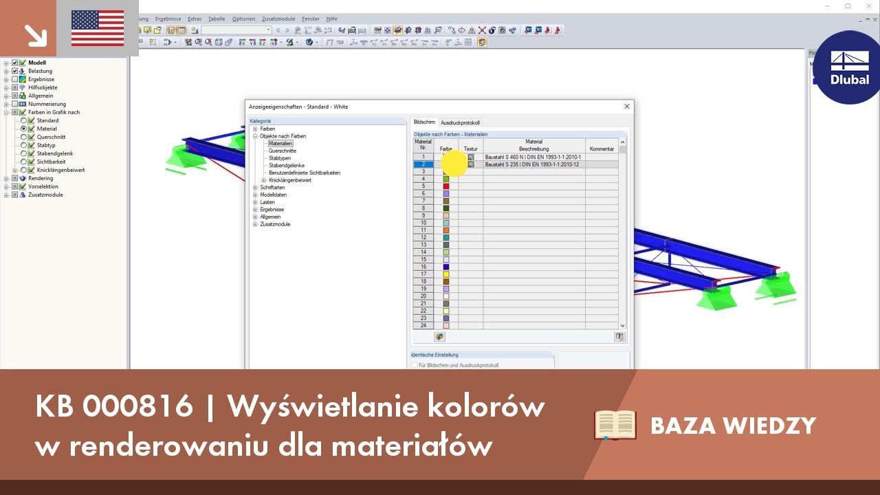 KB 000816 | Wyświetlanie kolorów w renderowaniu dla materiałów