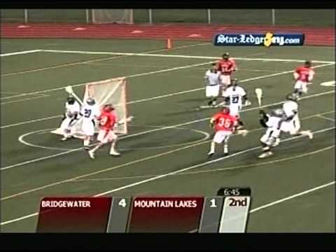 Zack Jones lacrosse goalie Brigewater  vs Mt. Lakes