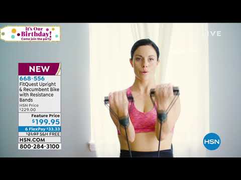 FitQuest Upright   Recumbent Bike with Resistance Bands