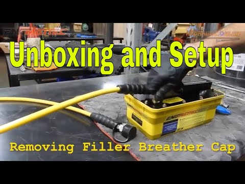 Setting up 10,000 psi Compressed Air Operated Hydraulic Pump and Hose