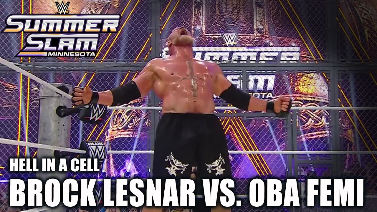 SummerSlam Highlights: Brock Lesnar vs. Oba Femi | Hell in a Cell | WWE on ESPN