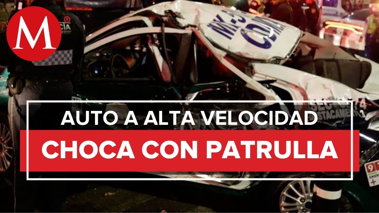 Patrulla choca en la alcaldía Benito Juárez, CdMx
