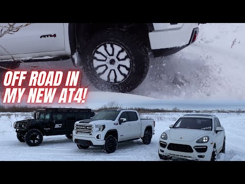 Snow Wheeling in a GMC Sierra AT4! Can It Survive the Winter Off-Road Challenge? ❄️🚙