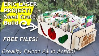Crafting a Stunning Seed Storage Box! Laser Cutting & Engraving with Creality Falcon A1 & FREE FILES