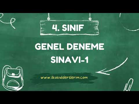 4. Sınıf Genel Deneme Sınavı-1