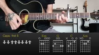 Linkin Park - Leave Out All The Rest | Easy Guitar Lesson Tutorial with Chords/Tabs and Rhythm