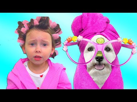 Alice and her friend dog pets had a fun dress-up and going to the Princess Ball