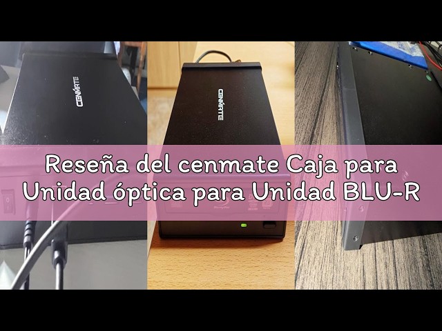 Vídeo relacionado con cenmate Carcasa para Unidad óptica para Unidad BLU-Ray/CD/DVD SATA de 5,25", Carcasa Externa de Aluminio con Cable USB A/C 3.0, Intercambiable en Caliente (Sin Unidad, no admite IDE)