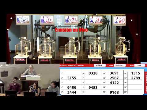 Sorteo de Quiniela LA PRIMERA DE LA MAÑANA N°4408 - 21/03/2023.- 12.00 hs.