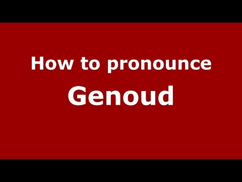 How to pronounce Genoud