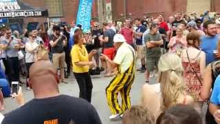 Radical old couple dance to Josh Berwanger Band