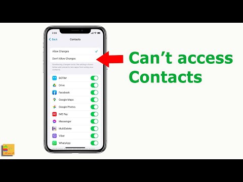 New apps can't access contacts on iPhone | Apps not showing in Contact list iPhone | How to fix
