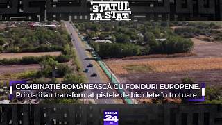 Combinație românească cu fonduri europene. Primarii au transformat pistele de biciclete în trotuare