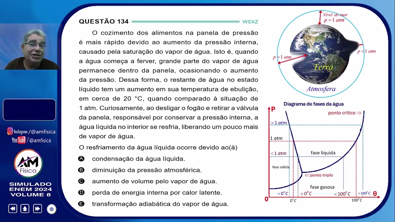 FÍSICA - 8º BERNOULLI - 2024 - Q134 - PANELA DE PRESSÃO