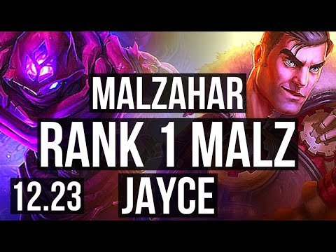 MALZAHAR vs JAYCE (MID) | Rank 1 Malz, 3/1/7 | EUW Challenger | 12.23