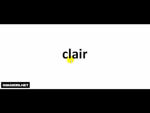 How to pronounce clair
