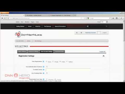 DNNHero Magazine - The new AWESOME registration settings of DotNetNuke 6.2 - part 2/2 - Video #333