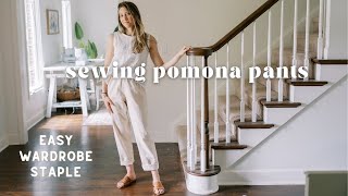 Sewing Pomona Pants / cozy sewing time working on my capsule wardrobe