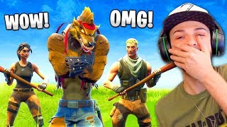 DEFAULTS react to my TIER 100 Dire WOLF skin!