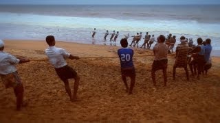 Fishing at Shanghumugham Beach 