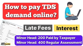 How to pay Late Fees of TDS return | How to pay TDS demand online | TDS Interest challan payment