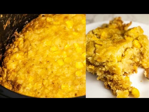 Sweet Corn Casserole {5-ingredient} with Jiffy Mix in the Crockpot