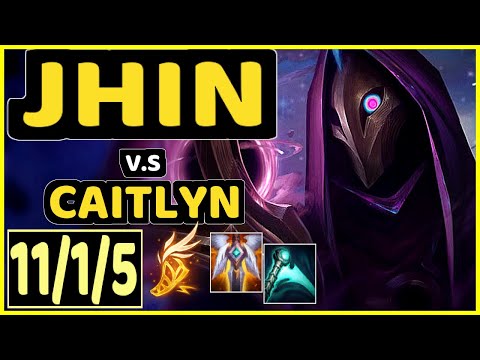 REVEN (JHIN) vs CAITLYN - 11/1/5 KDA BOTTOM ADC GAMEPLAY - BR Ranked GRANDMASTER