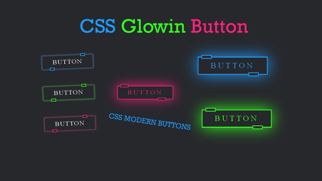 Modern CSS Glowing Button Hover Effects 02 | HTML CSS Tutorial 2026