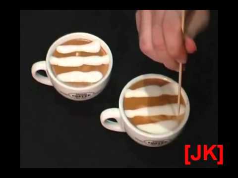 Cách vẽ Latte_cafe cappuccino