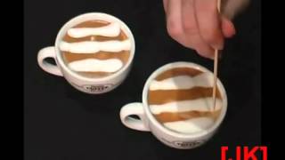 Cách vẽ Latte_cafe cappuccino