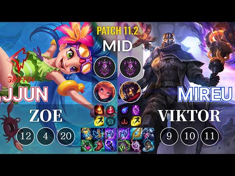 GRF jjun Zoe vs Mireu Viktor Mid - KR Patch 11.2