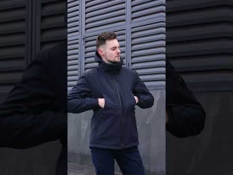 Куртка мужская softshell на флисе осенняя весенняя motiv синяя ветровка демисезонная софтшелл - фото 1 - id-p1787489553
