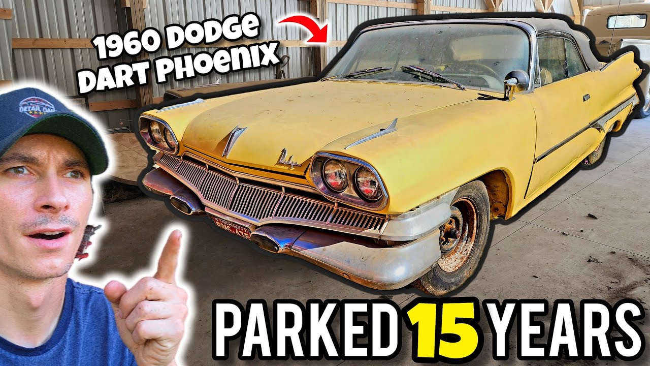 Rare 1960 Dodge Dart Phoenix Ragtop Gets Washed After Decades